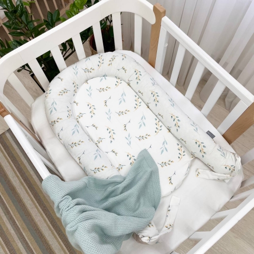 Кокон Baby Design Веточки котики мята - 5
