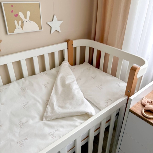 Сменная постель Baby Dream New Зайка с собачкой бежевый/пудра - 2