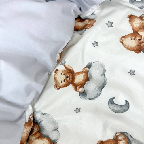Комплект постільної білизни для новонародженого Baby Mix Тедді сірий - 8