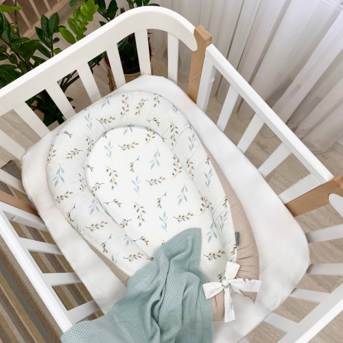 Кокон Baby Design Веточки котики мята - 1