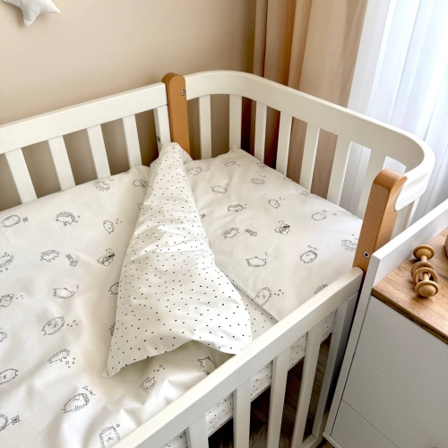 Сменная постель Baby Mix New Ёжики черные - 2