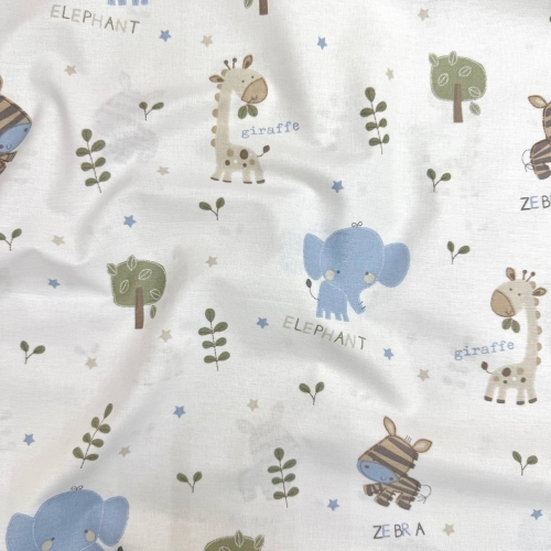 Пелёнка бязь Elephant синий - 2