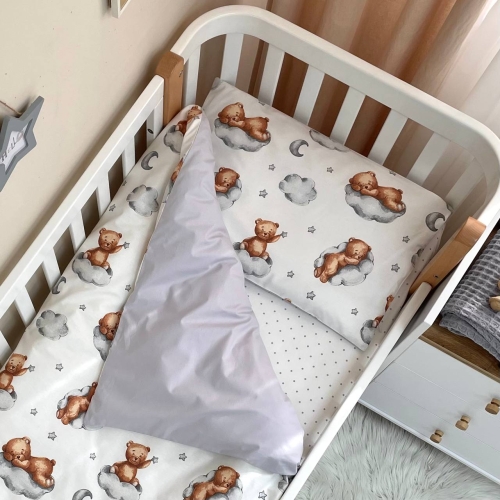 Змінна постіль Baby Mix Тедді сірий - 1
