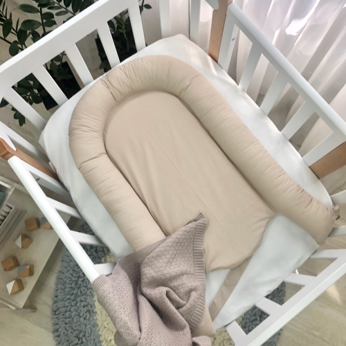 Кокон Baby Design Сердечка сіро-бежеві - 3