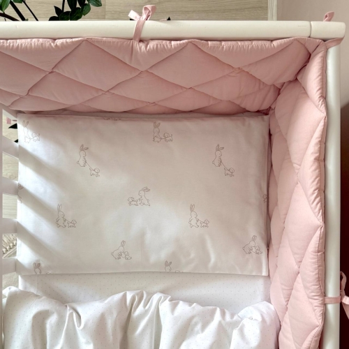 Комплект постельного белья для новорождённого Baby Dream New Зайка c собачкой бежевый/пудра - 4