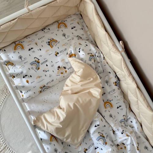 Комплект постільної білизни для новонародженого Baby Dream New Let`s Go - 1