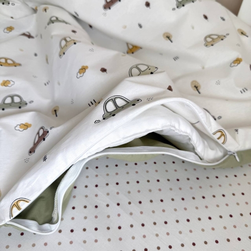 Сменная постель Baby Dream New Машинки олива - 5