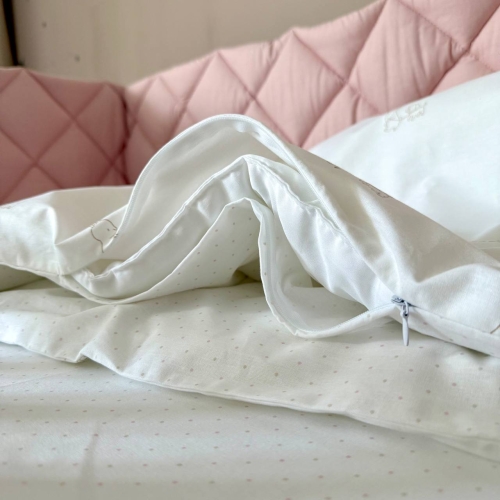 Комплект постельного белья для новорождённого Baby Dream New Зайка c собачкой бежевый/пудра - 8