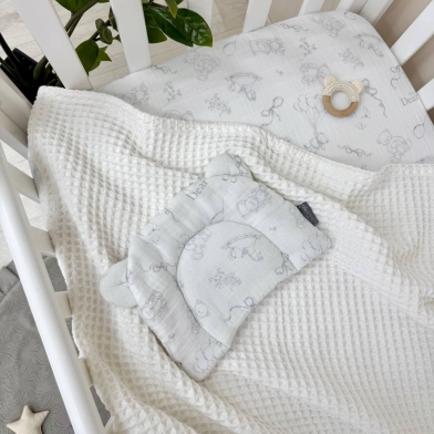 Подушка з ушками "Baby Dear" муслин серый