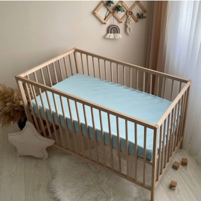 Простирадло муслін 120 х 60 блакитний