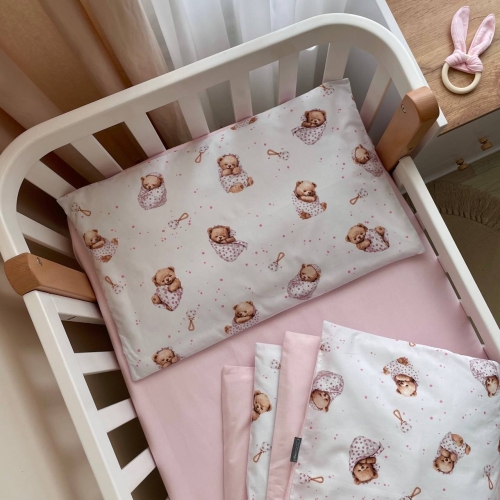 Сменная постель Baby Mix Мишка в одеяле на белом - 4