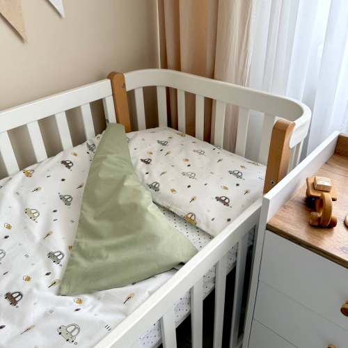 Сменная постель Baby Dream New Машинки олива - 2