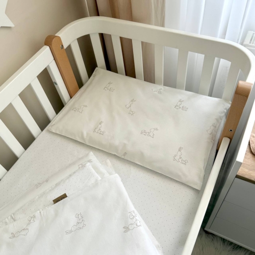 Змінна постіль Baby Dream New Зайка із собачкою бежевий/блакитний - 4