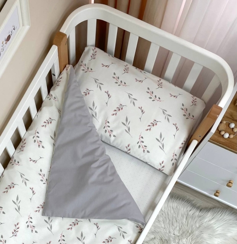 Змінна постіль Baby Dream Гілочки котики пудра - 1