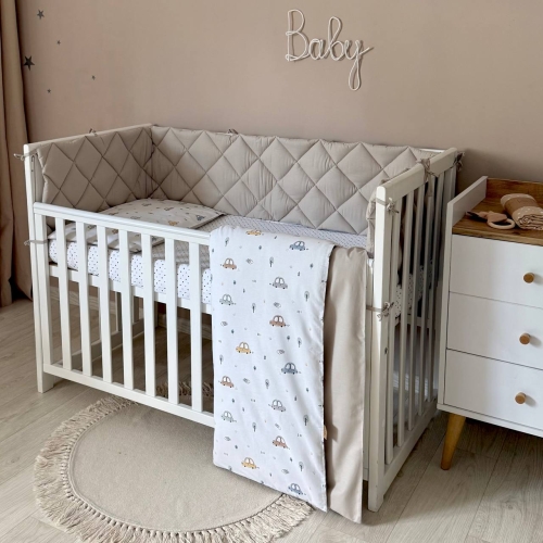 Комплект постельного белья для новорождённого Baby Dream New Машинки голубые - 3
