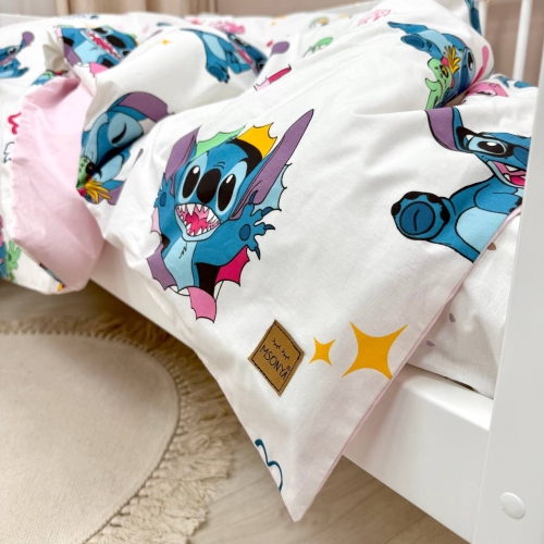 Комплект постельного белья подросток 1,5 Stich/рожевий (пододеяльник+наволочка) - 4