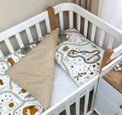 Сменная постель Baby Mix Железная дорога кирпичный - 3