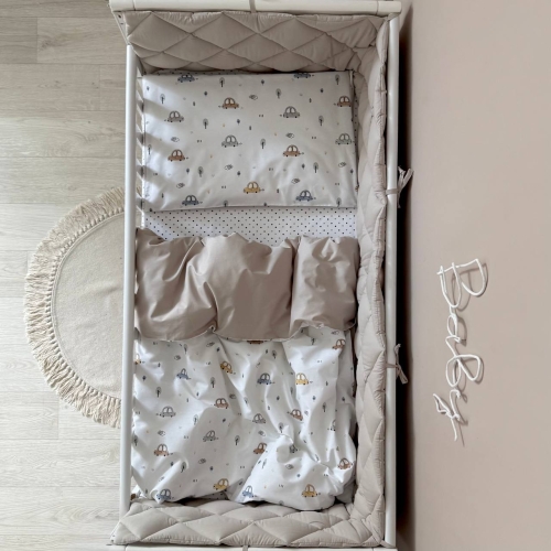 Комплект постельного белья для новорождённого Baby Dream New Машинки голубые - 2