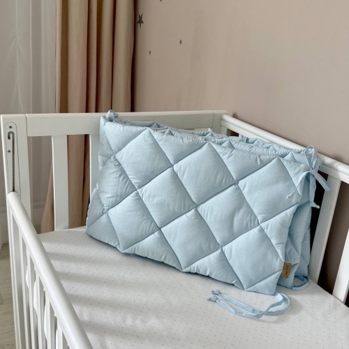 Комплект постельного белья для новорождённого Baby Dream New Зайка c собачкой бежевый/голубой - 9