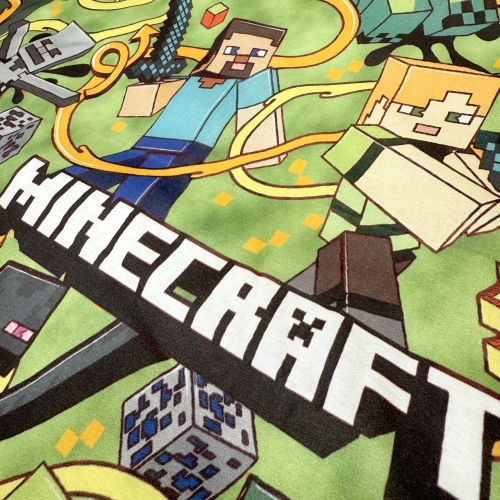 Комплект постільної білизни підліток 1,5 Minecraft/гірчиця (підковдра+наволочка) - 5