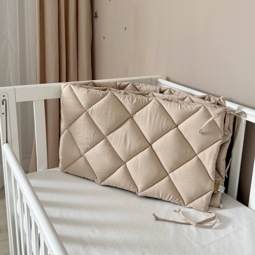 Комплект постельного белья для новорождённого Baby Dream New Зайка c собачкой бежевый/бежевый - 9