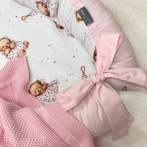 Кокон Baby Design Ведмедик у ковдрі на білому - 6
