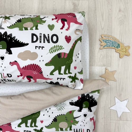 Комплект постельного белья детский поплин DINO GREEN - 3