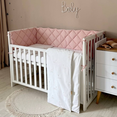Комплект постельного белья для новорождённого Baby Dream New Зайка c собачкой бежевый/пудра - 3