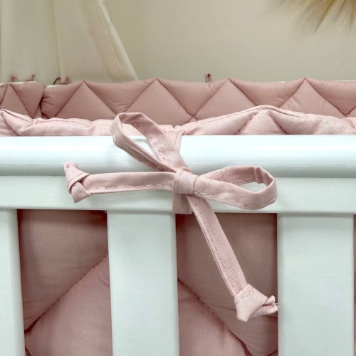 Комплект постільної білизни для новонародженого Baby Mix Перо пудра, колір пудра - 5
