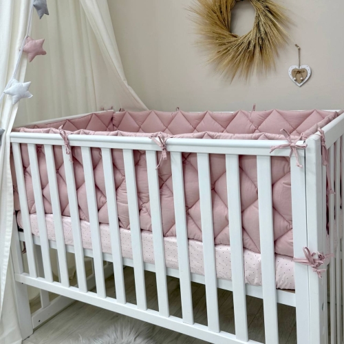 Комплект постільної білизни для новонародженого Baby Mix Перо пудра, колір пудра - 4