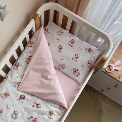 Змінна постіль Baby Mix Ведмедик у ковдрі на білому