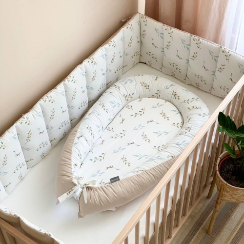 Кокон Baby Design Веточки котики мята - 7